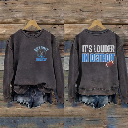 Detroit Retro Football Sweatshirt