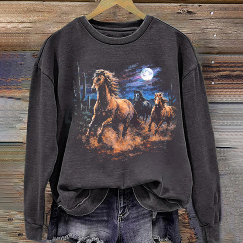 Vintage 90s Wild Horses Sweatshirt