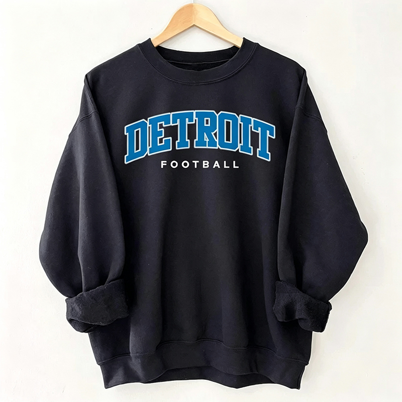 Detroit Retro Football Sweatshirt