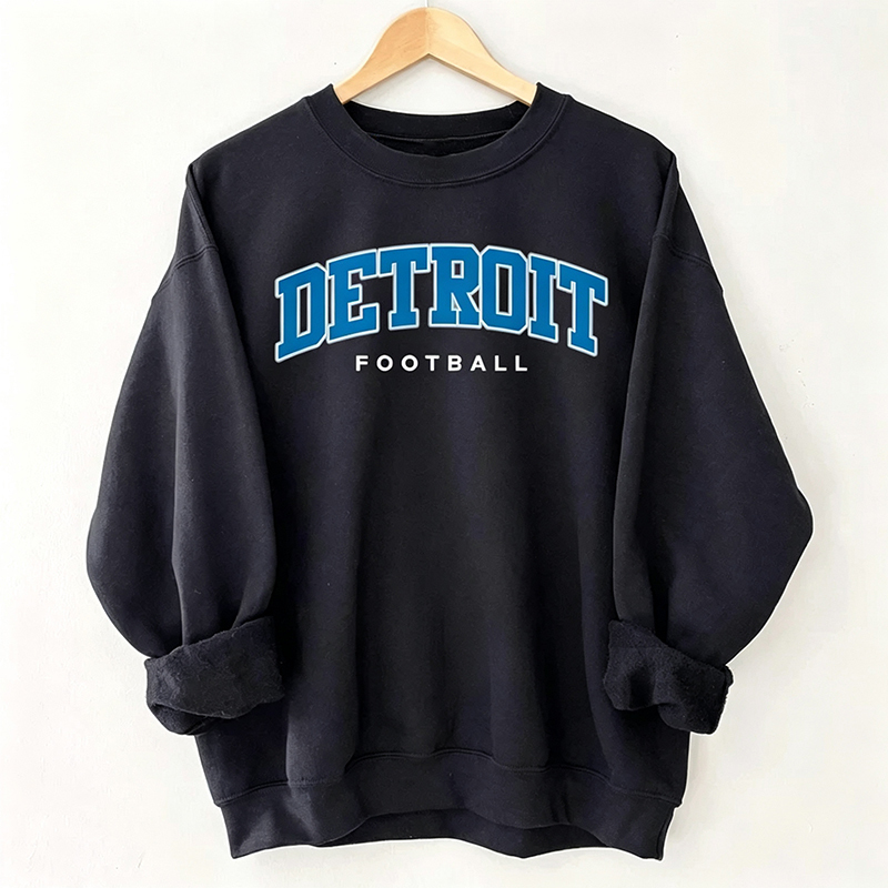 Detroit Retro Football Sweatshirt