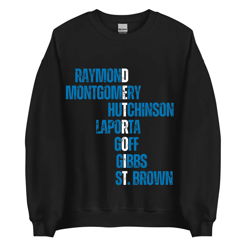 Comfort Colors Detroit Football Unisex Sweatshirt