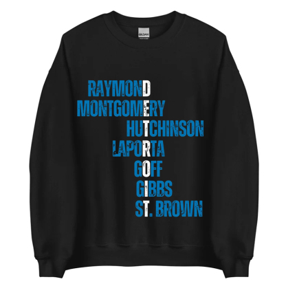 Comfort Colors Detroit Football Unisex Sweatshirt