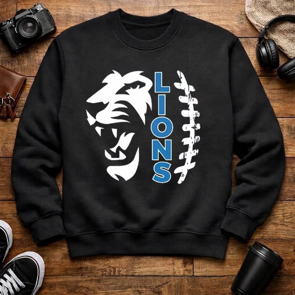 Detroit Retro Football Sweatshirt