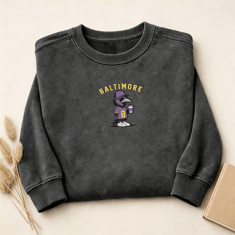 Embroidered Football Collection Sweatshirt