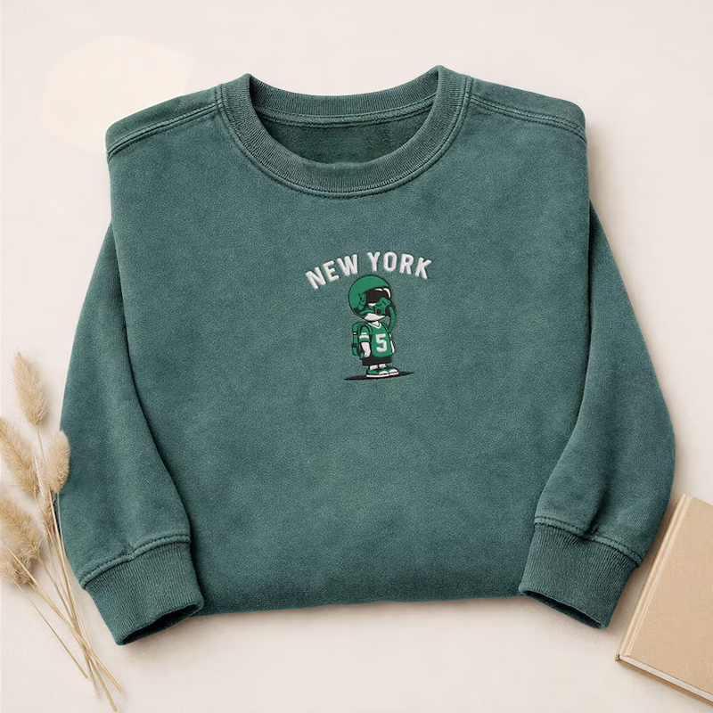 Embroidered Football Collection Sweatshirt