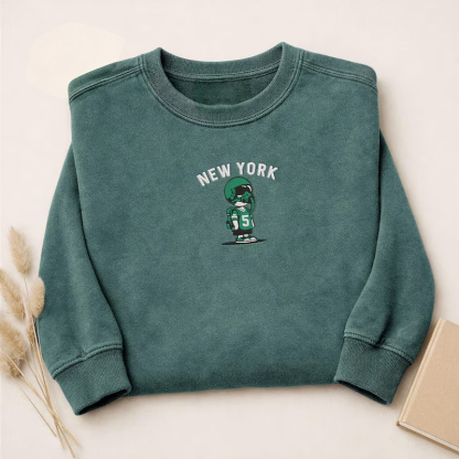 Embroidered Football Collection Sweatshirt