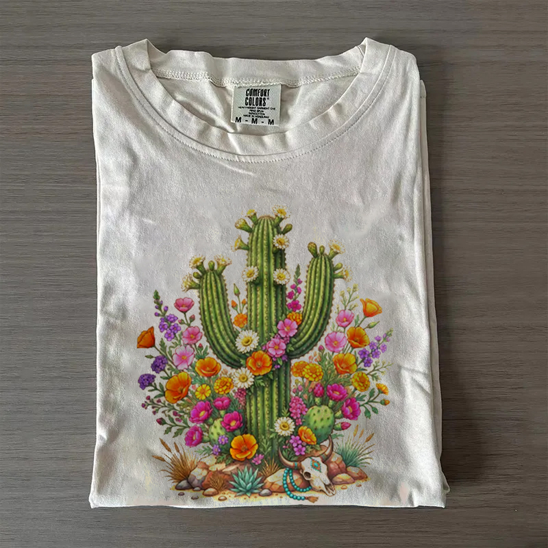 Western Cactus Floral T-shirt