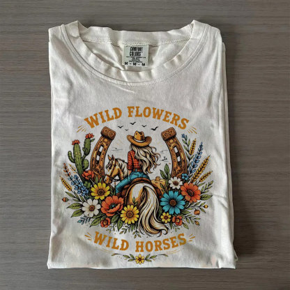 Wild Flowers Wild Horses T-shirt
