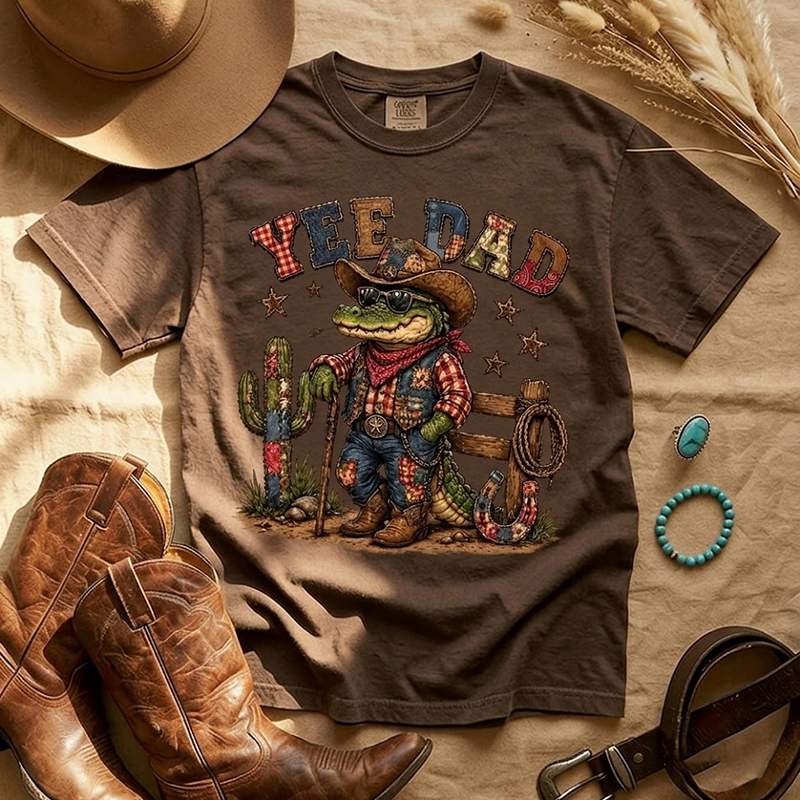 Funny Western Cowboy Dad T-shirt
