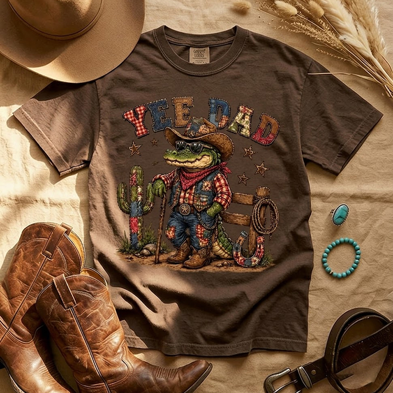 Funny Western Cowboy Dad T-shirt