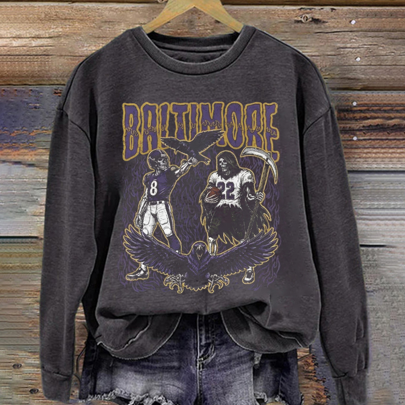 Baltimore Retro Football Sweatshirt