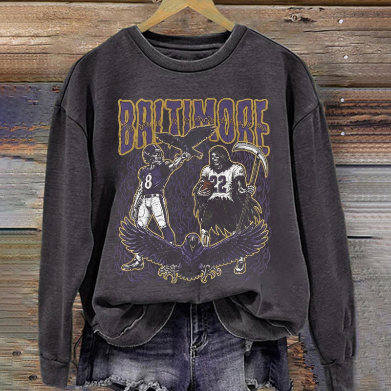 Baltimore Retro Football Sweatshirt