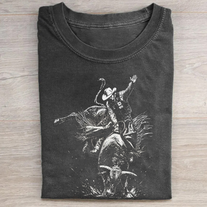 Bull Rider Vintage Western T-shirt