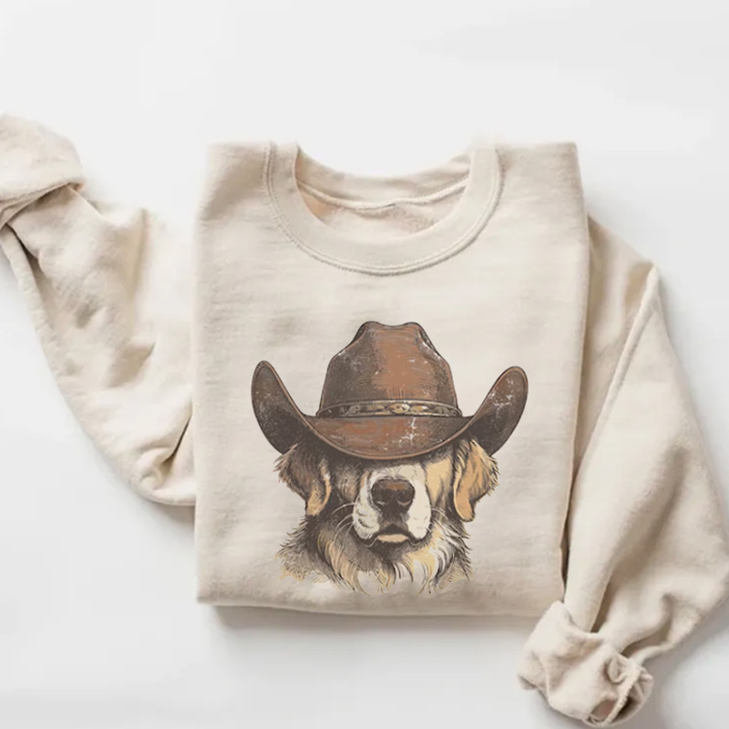 Western Golden Retriever Cowboy Sweatshirt