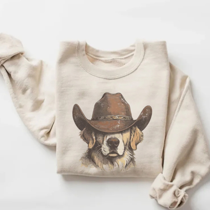Western Golden Retriever Cowboy Sweatshirt