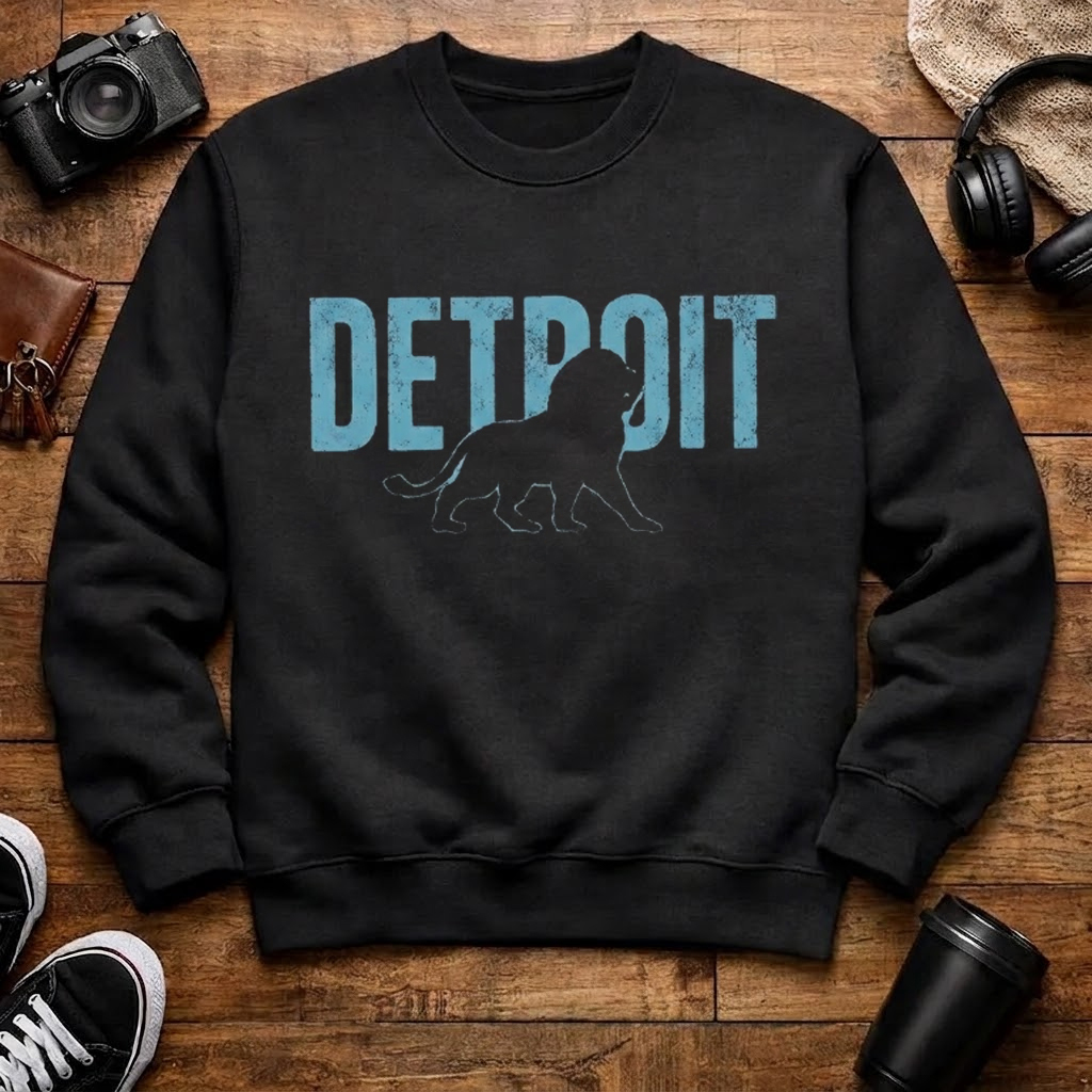 Detroit Retro Football Sweatshirt