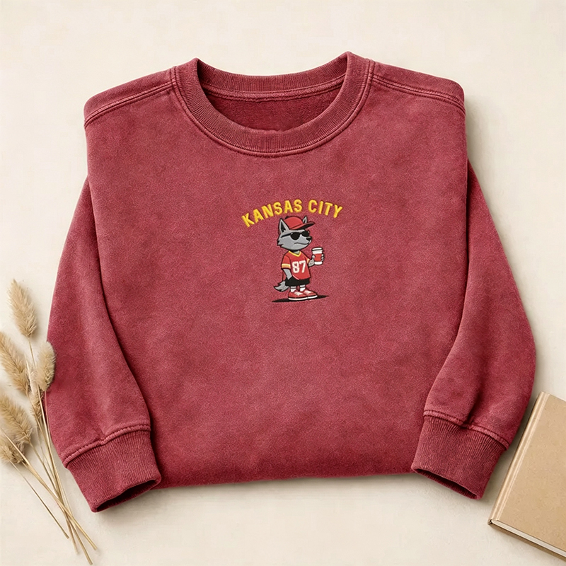 Embroidered Football Collection Sweatshirt