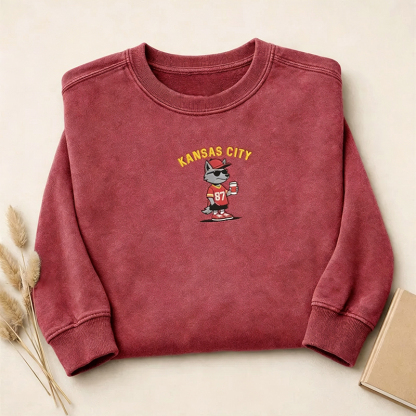 Embroidered Football Collection Sweatshirt