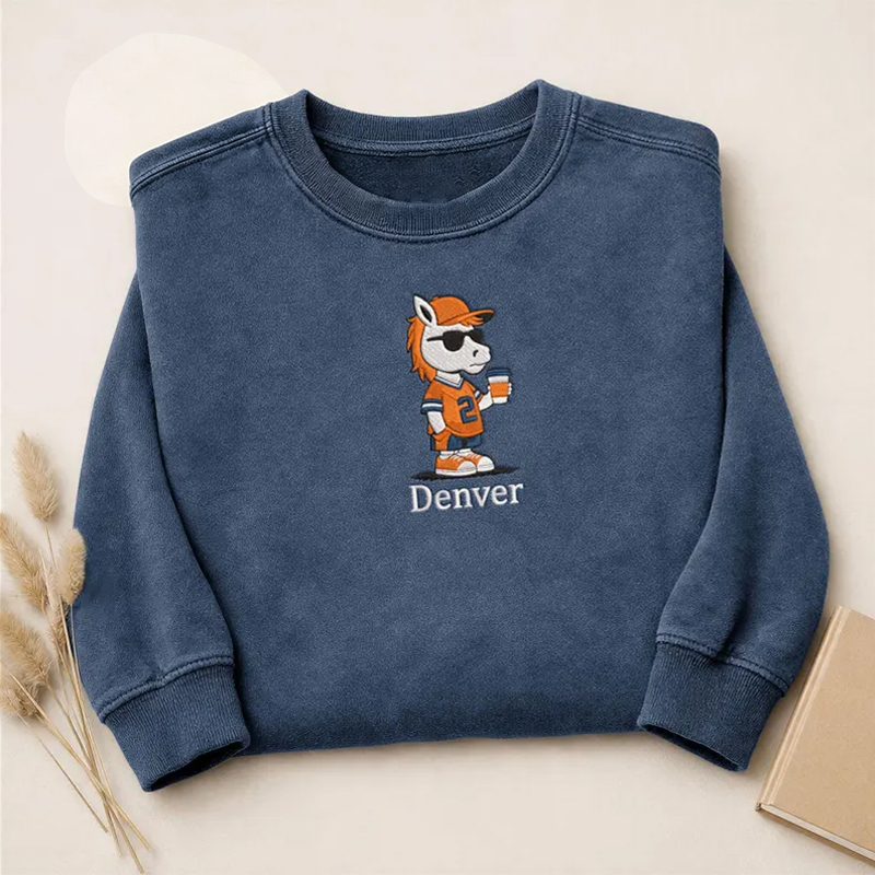 Embroidered Football Collection Sweatshirt