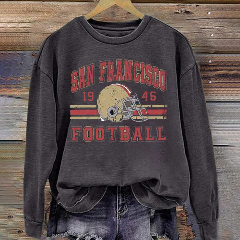 San Francisco Retro Football Sweatshirt