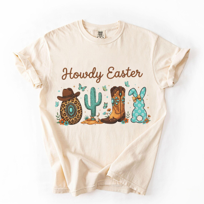 Western Cowgirl Easter Outfit T-Shirt