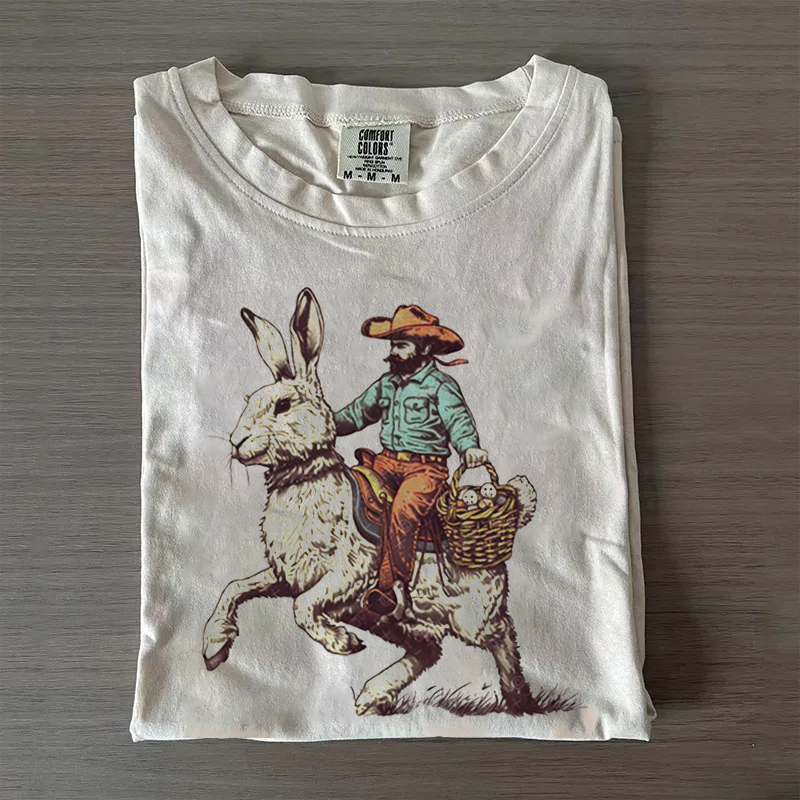 Western Easter Bunny Cowboy T-Shirt