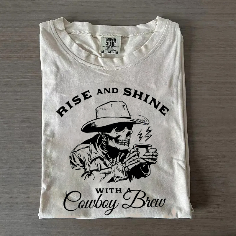 Vintage Western Cowboy Coffee T-shirt