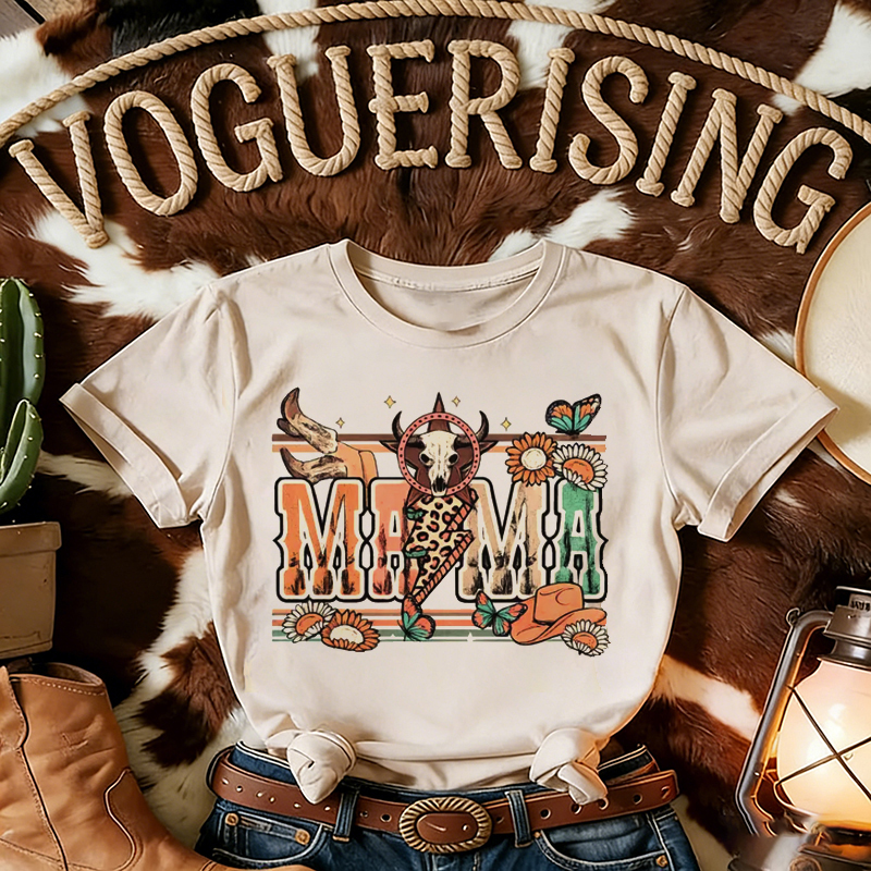 Western Cowboy Boho Mama T-shirt