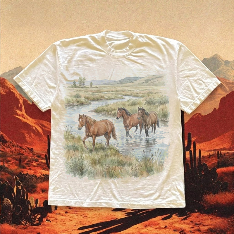 Wild Horses River Vintage T-shirt