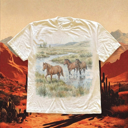 Wild Horses River Vintage T-shirt
