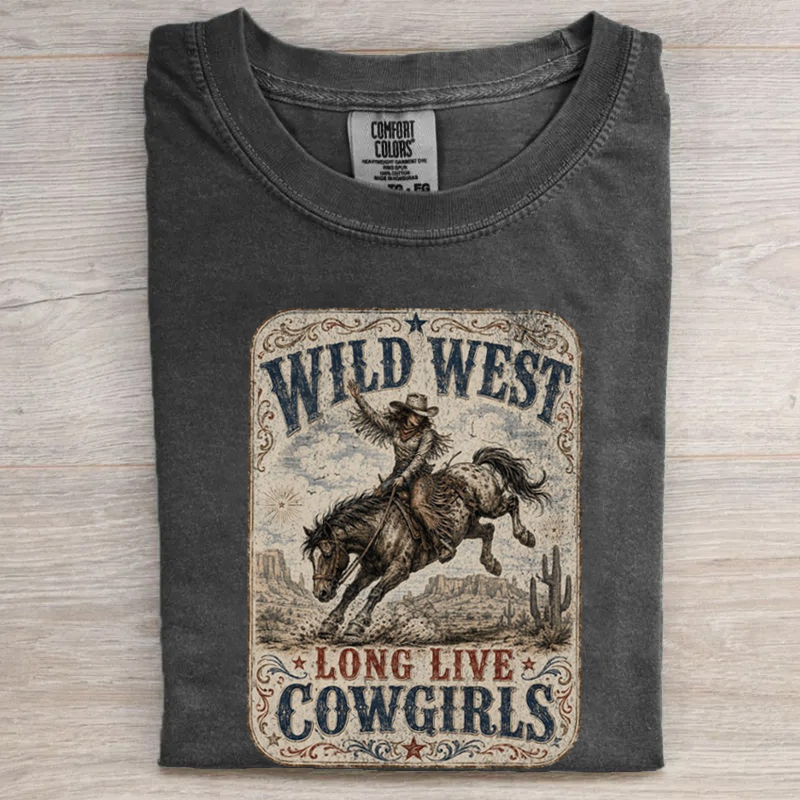 Retro Western Cowgirl T-shirt