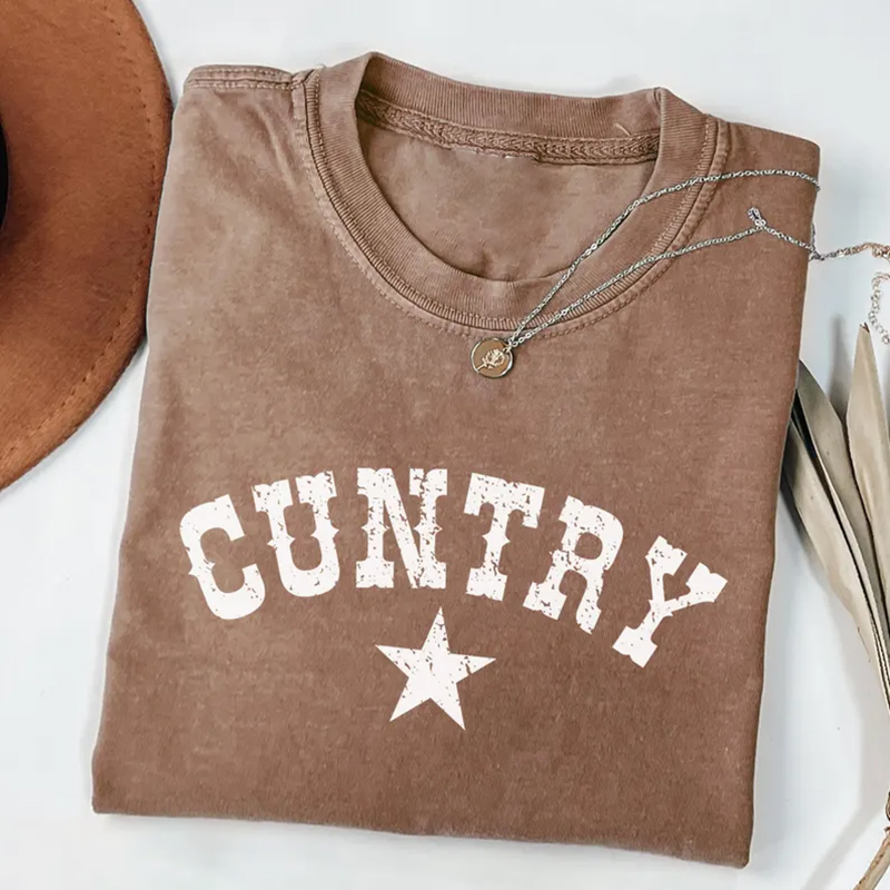 Western Cowgirl Style Cuntry T-Shirt