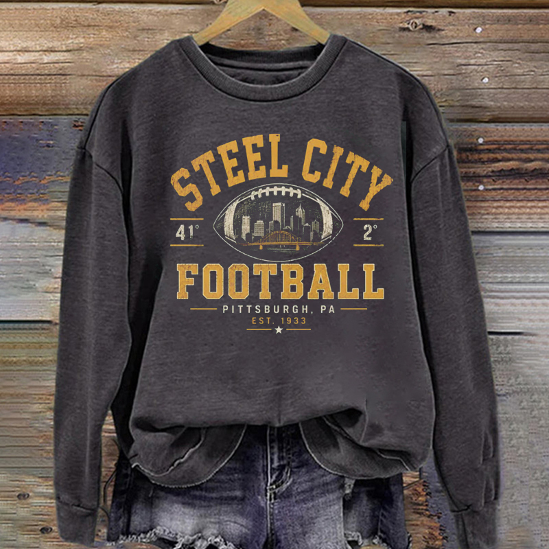 Pittsburgh Retro Football Sweatshirt