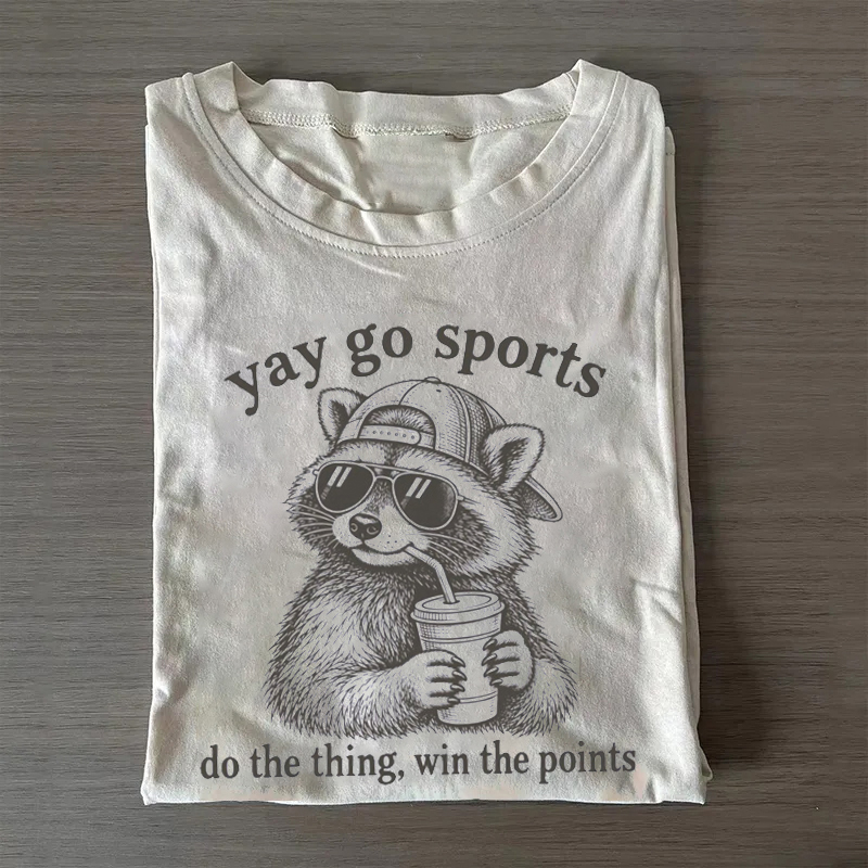 Yay Go Sports Funny Raccoon T-shirt