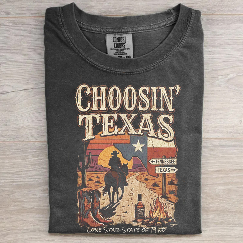 Western Cowboy Lone Star State of Mind  T-shirt