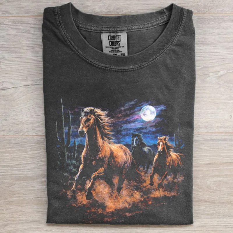 Desert Western Wild Horses T-shirt