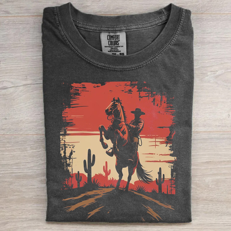 Western Cowboy Sunset T-shirt