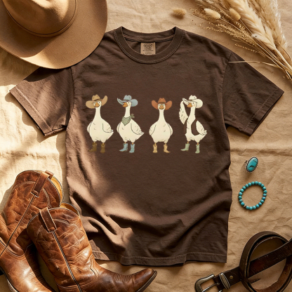 Western Goose Cowboy Hat T-shirt
