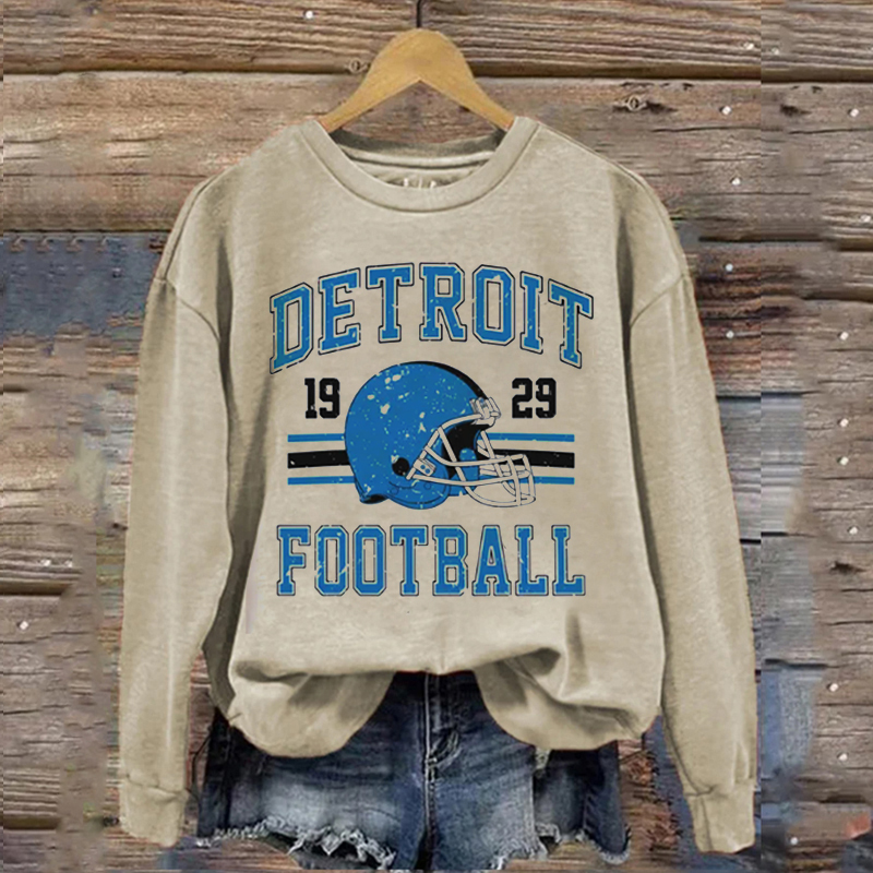 Detroit Retro Football Sweatshirt