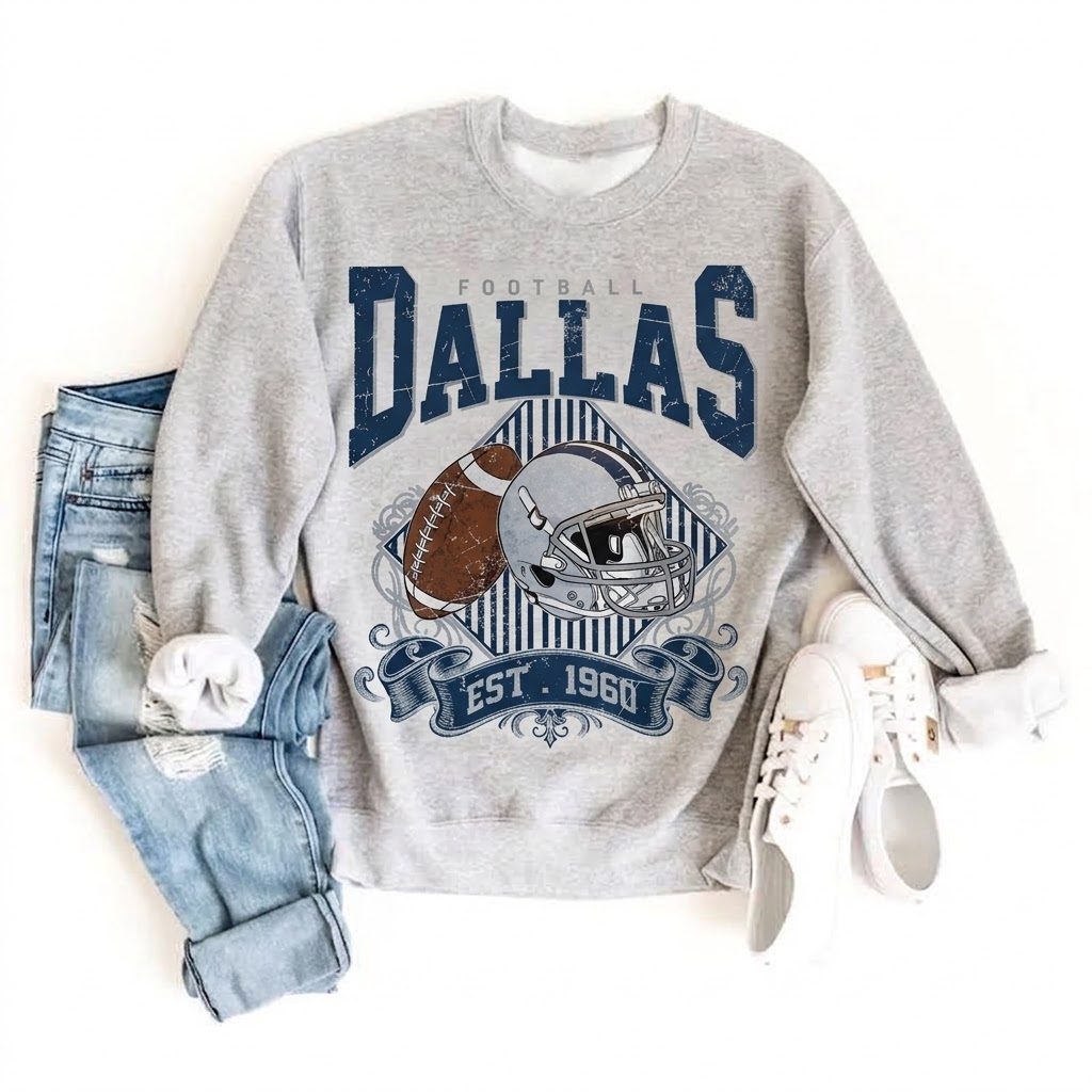 Dallas Retro Football Sweatshirt