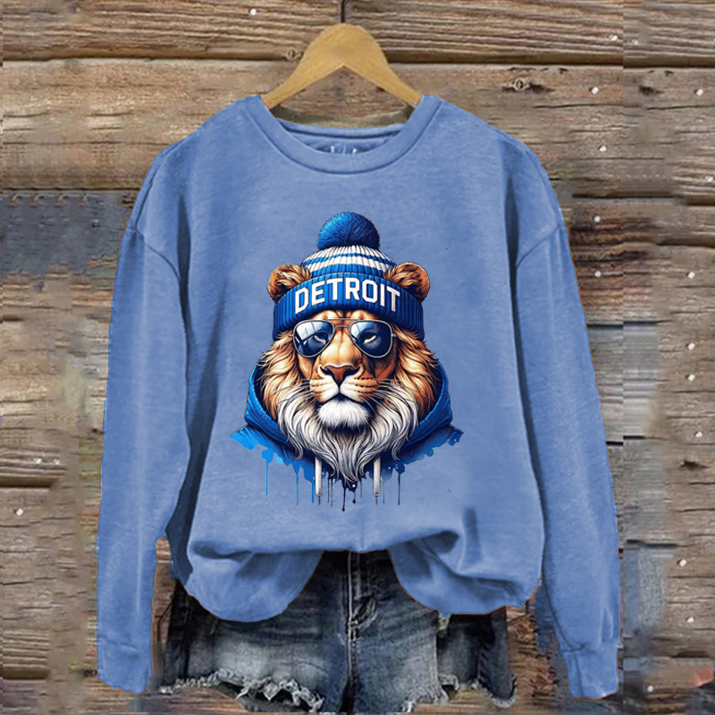 Detroit Retro Football Sweatshirt