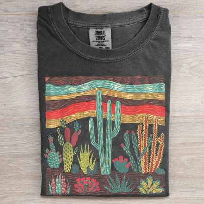 Retro Western Desert Cactus T-shirt