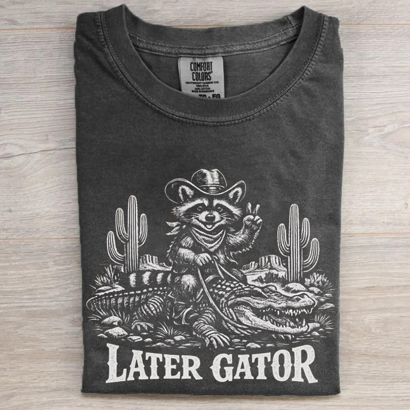 Funny Western Cowboy Raccoon T-shirt