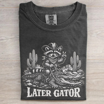 Funny Western Cowboy Raccoon T-shirt