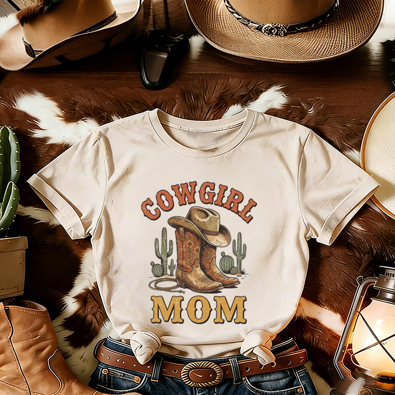 Western Cowgirl Mom Mother's Day T-shirt