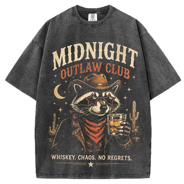 Vintage Western Raccoon Cowboy T-shirt