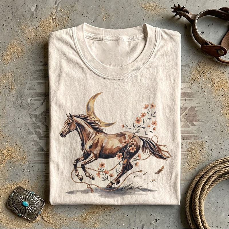 Western Running Horse T-Shirt