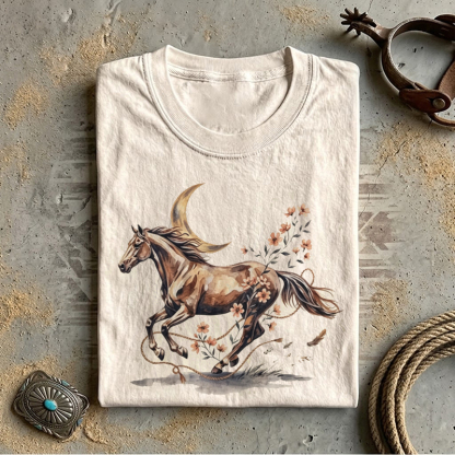 Western Running Horse T-Shirt