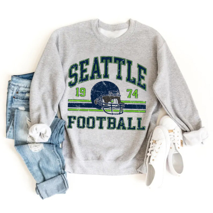 Seattle Retro Football Sweatshirt