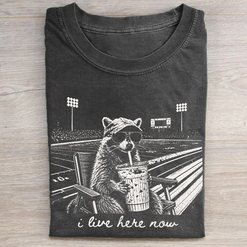 Football Raccoon T-shirt
